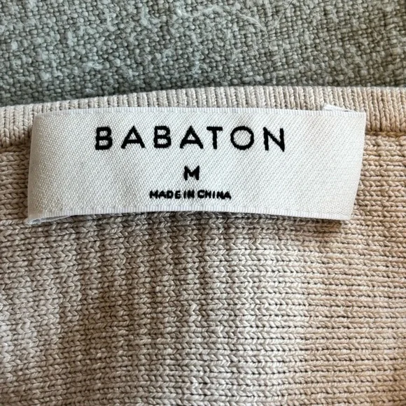 Babaton Beige Sculpt Knit Crop Top - size M - Picture 4 of 6
